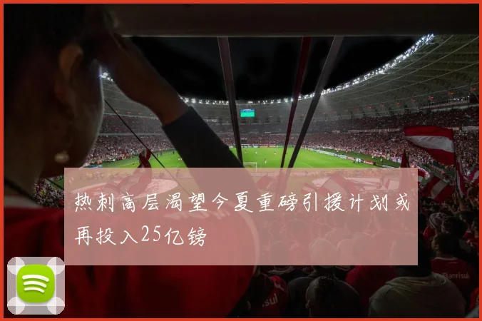 热刺高层渴望今夏重磅引援计划或再投入25亿镑